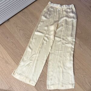 Mango Cream Wide Leg Pants